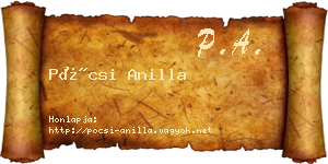 Pócsi Anilla névjegykártya
